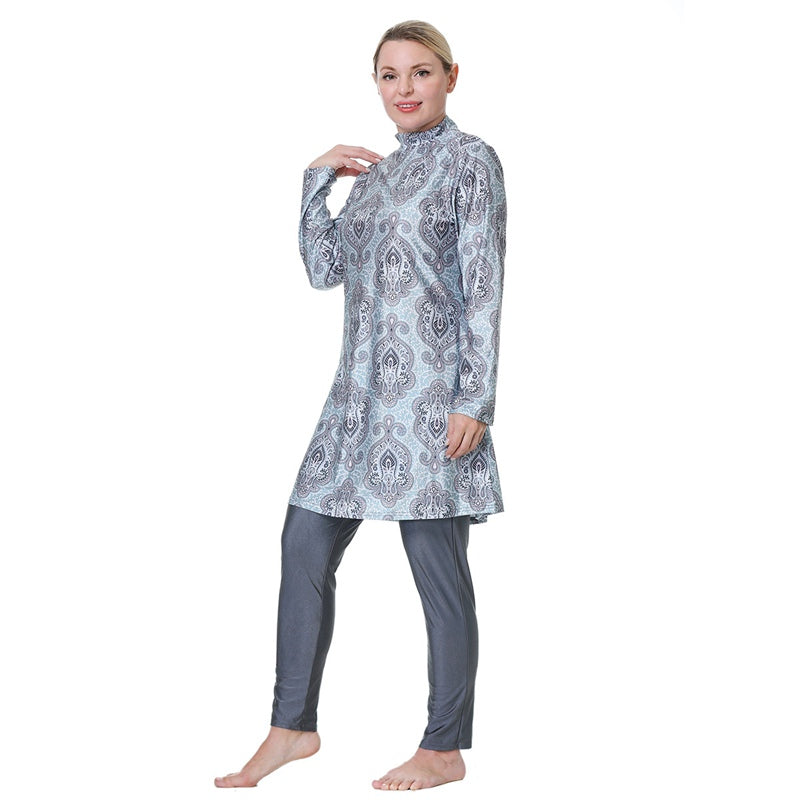 Heidi-Mode | 3Xl 8Xl Gedruckte Halal Arabische Frauen Badebekleidung Badeanzug Burkinis