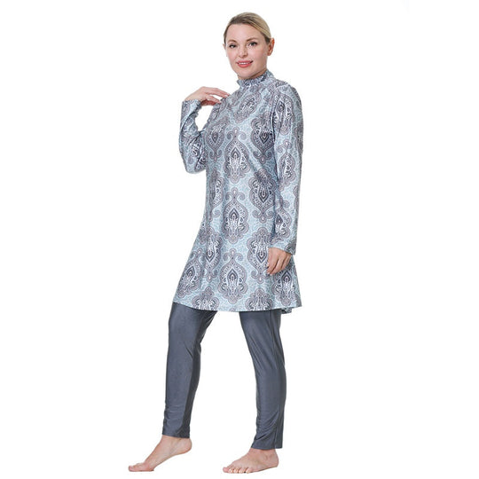 Heidi-Mode | 3Xl 8Xl Gedruckte Halal Arabische Frauen Badebekleidung Badeanzug Burkinis