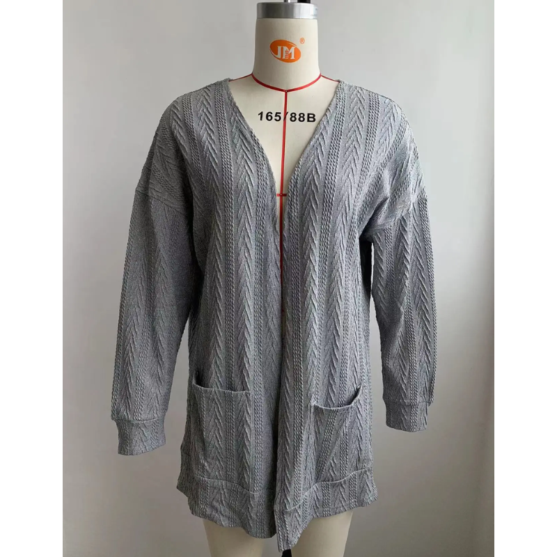 Heidi-Mode | Lange Strickjacken Damen Leichtgewicht Strickjacke mit Taschen