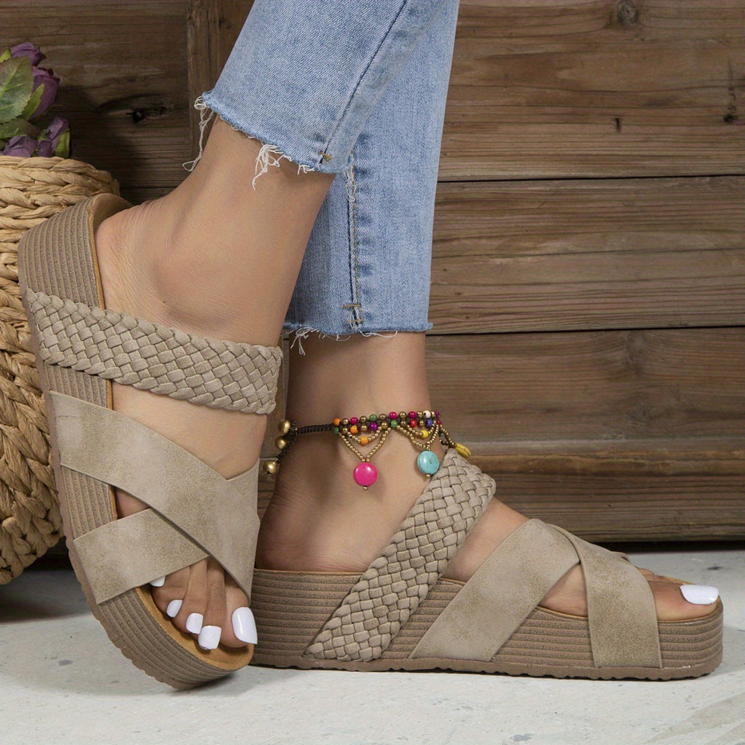 Heidi-Mode | Slip on Sandalen für Damen Schnell & Leichtgewicht