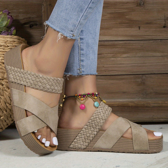 Heidi-Mode | Slip on Sandalen für Damen Schnell & Leichtgewicht