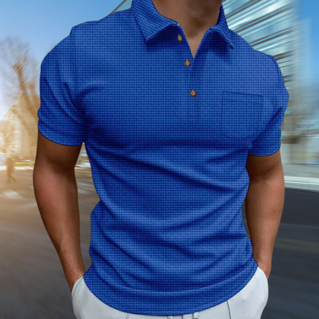 Blazej strukturiertes Sommer-Poloshirt