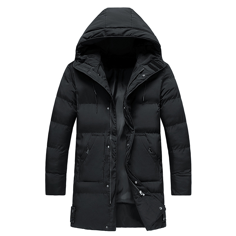 Heidi-Mode | Herren Puffer Winterjacke - Kapuzen-Langdesign