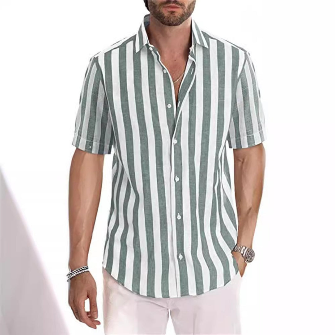 Heidi Mode | Herren Hemd mit gestreiftem Revers