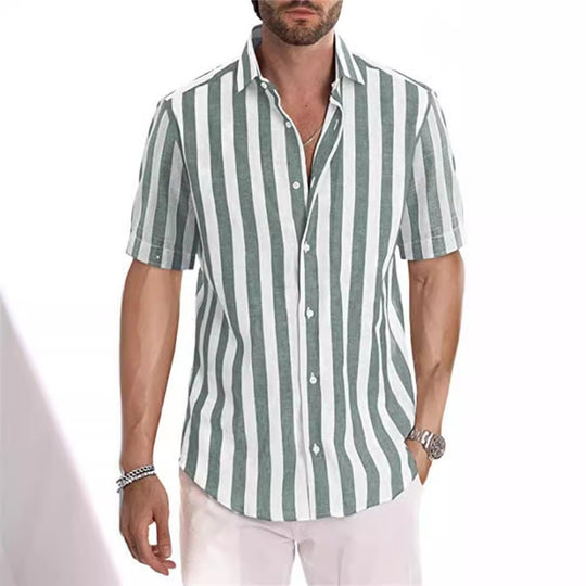 Heidi Mode | Herren Hemd mit gestreiftem Revers