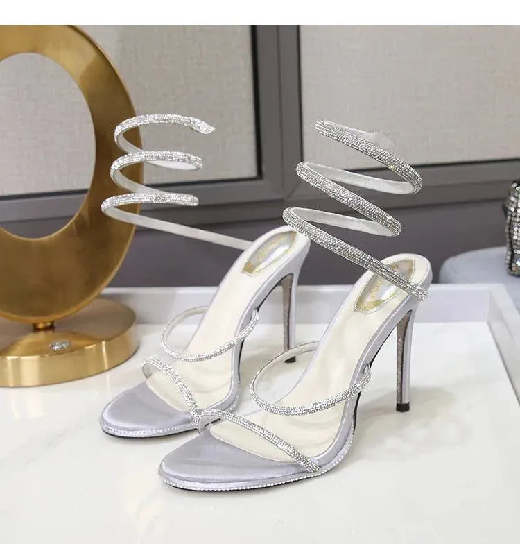 Heidi-Mode | Women sandals with high heels and ankle straps