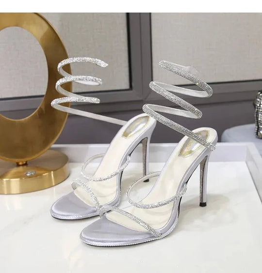Heidi-Mode | Women sandals with high heels and ankle straps