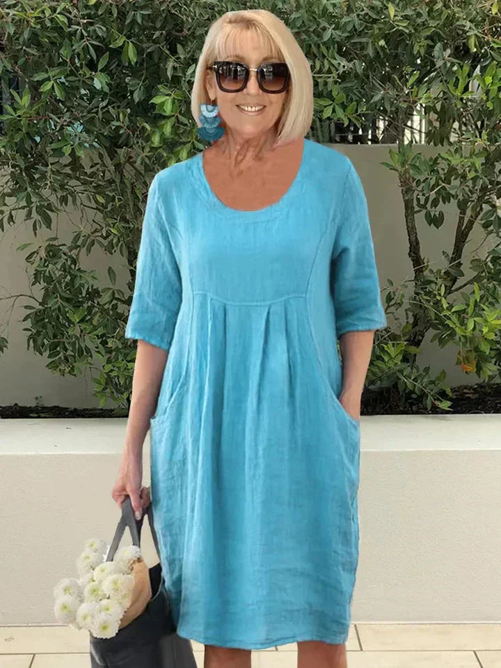 Heidi-Mode | Mischung aus Baumwolle und Leinenkleid