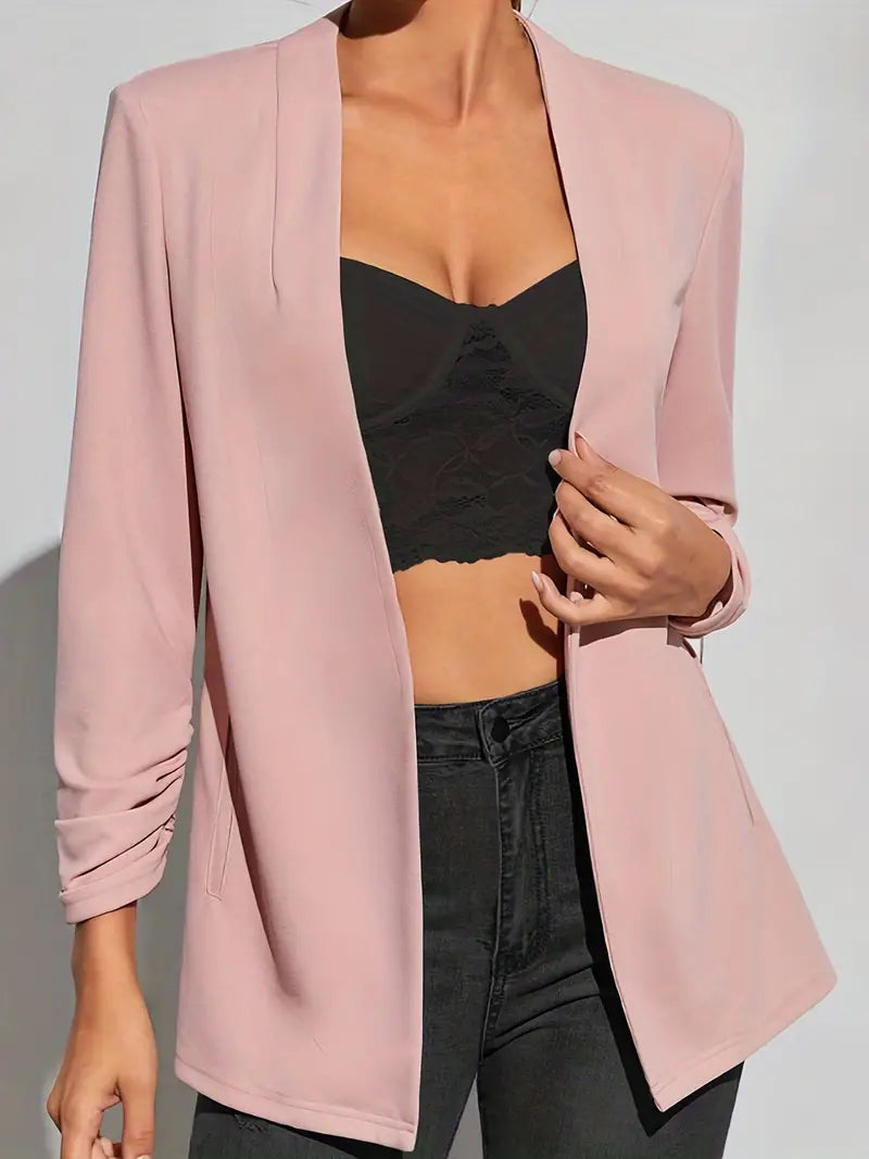 Casual Einfarbiger Blazer - Safira