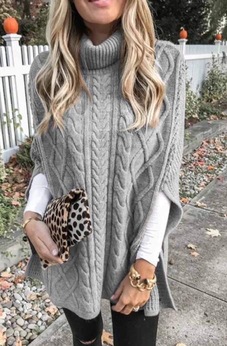 Heidi-Mode | Mode Casual Uni Pullover Rollkragenpullover - 7 Farben