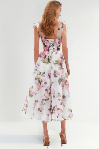 Florale Midi-Kleid