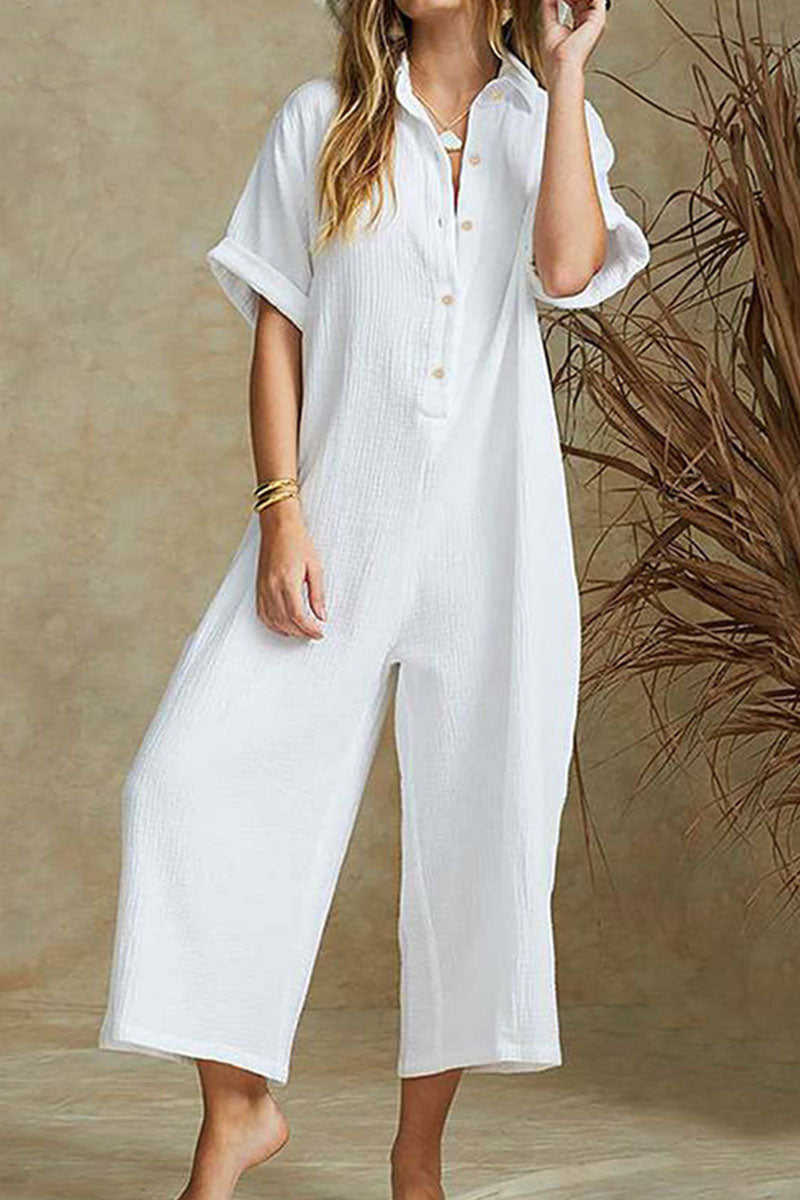 Entspannter Jumpsuit mit Reverskragen