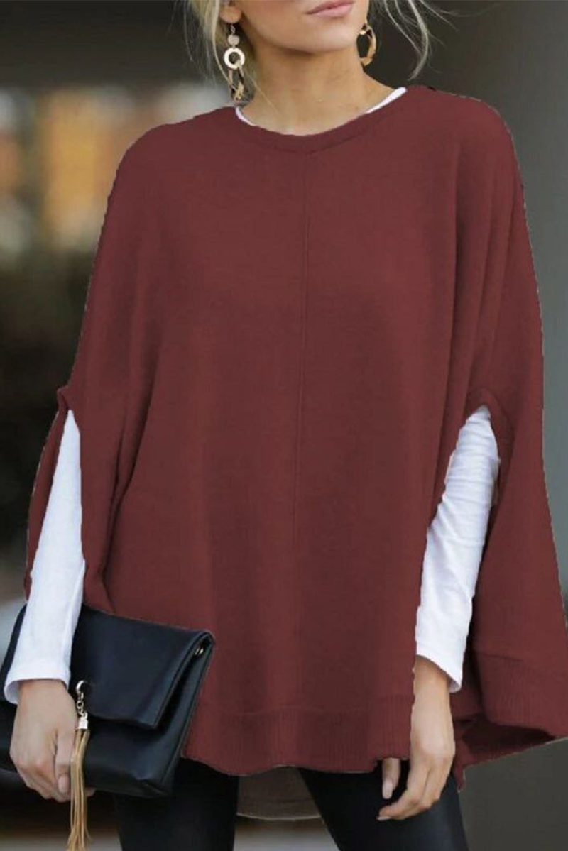 Heidi-Mode | Lässige Einfarbige Pullover O-Ausschnitt Pullover - 5 Farben