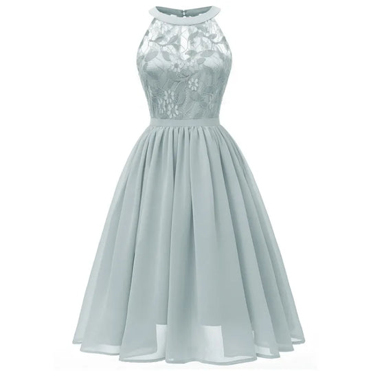 Heidi-Mode | Chiffonkleid mit Spitze und Rüschen