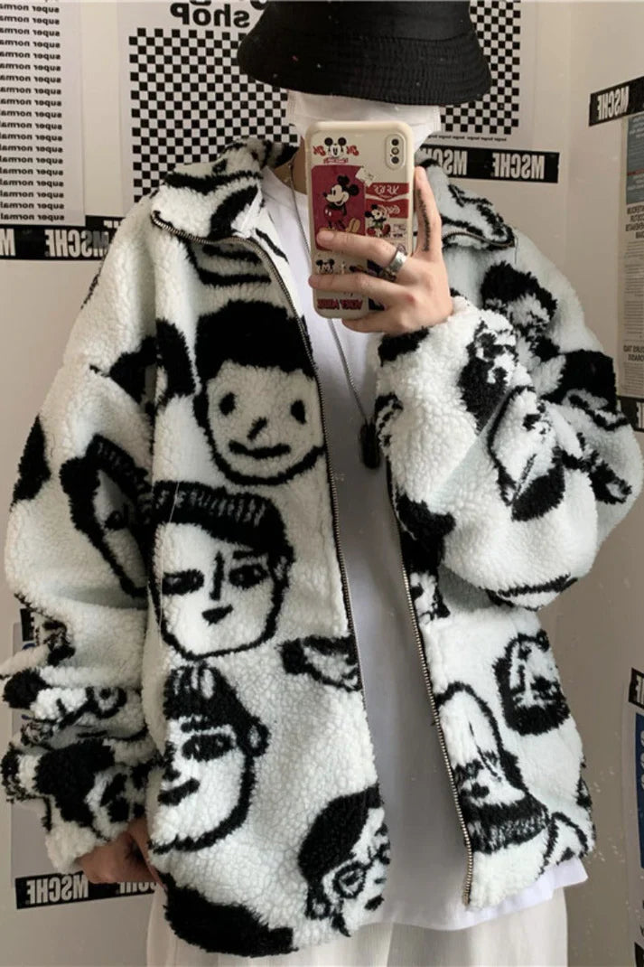 Heidi-Mode | Winterjacke mit Cartoonprint