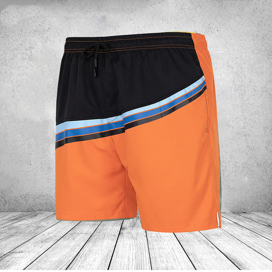 Matthew | Gestreifte Herren Shorts Casual Patchwork Trunks Beach Board