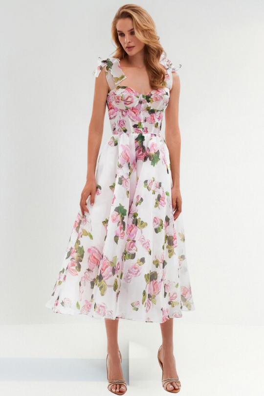 Florale Midi-Kleid