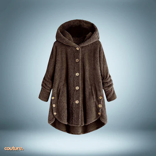 Heidi-Mode | Jacke mit Knöpfen und Kapuze