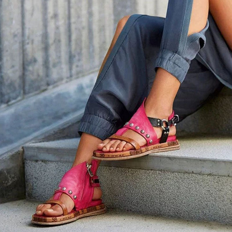 Heidi-Mode | Fashion Daily Nieten Offene Bequeme Schuhe