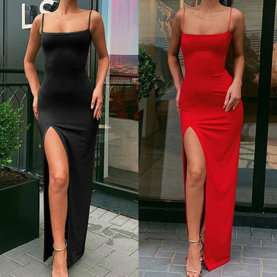 Schlankes Bodycon Midikleid lang