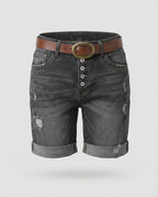 Heidi-Mode | Damen Ripped Denim Shorts