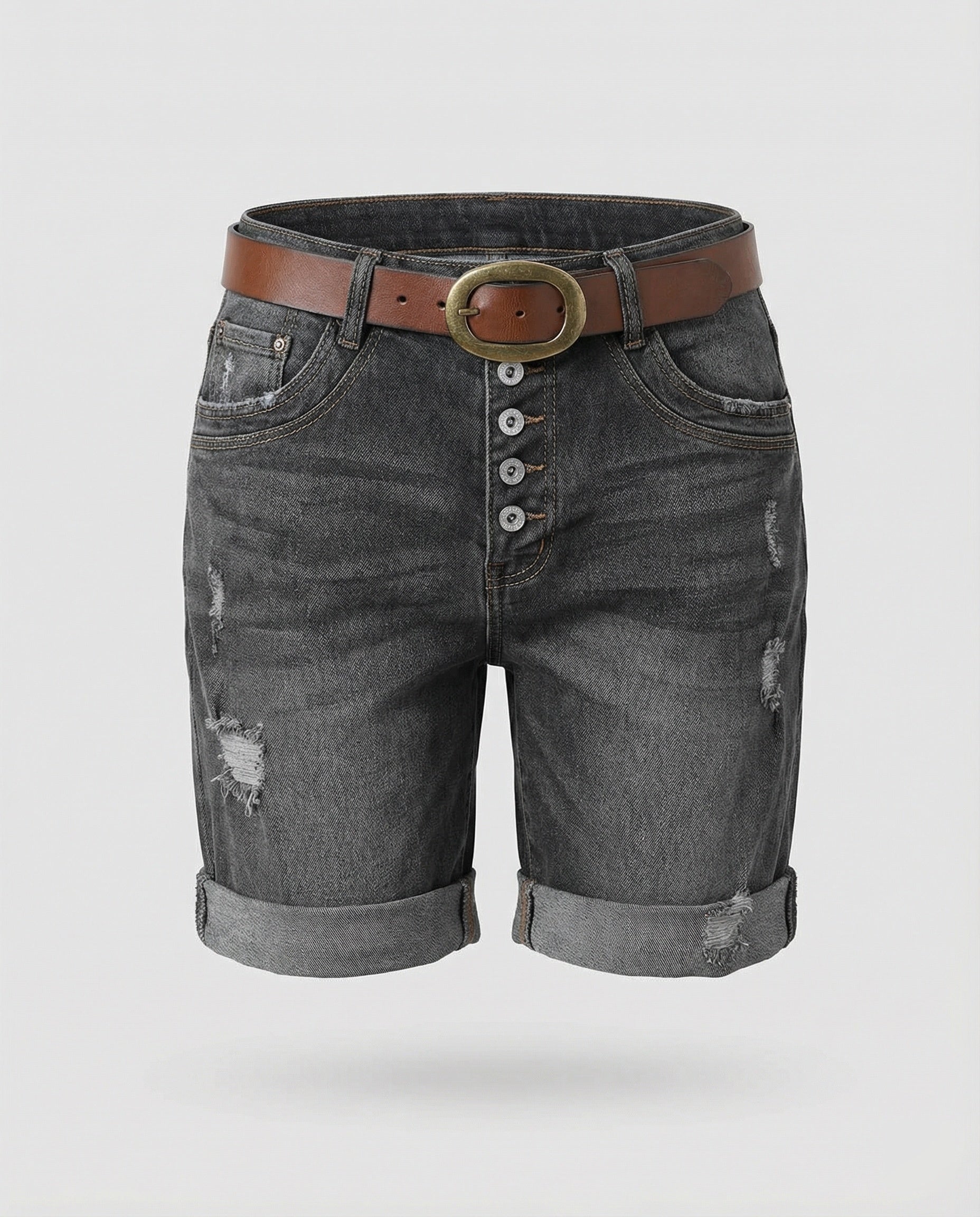 Heidi-Mode | Damen Ripped Denim Shorts