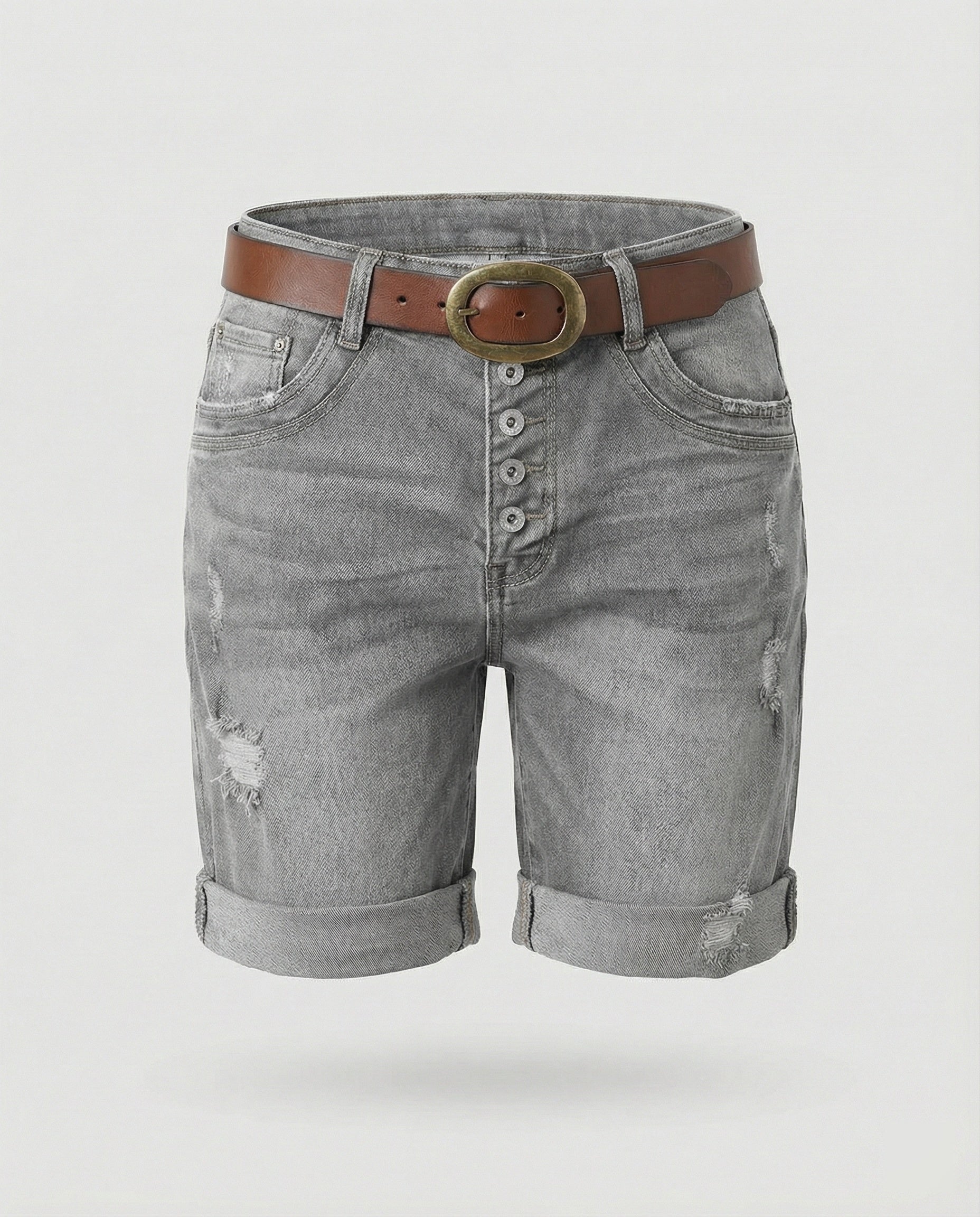 Heidi-Mode | Damen Ripped Denim Shorts