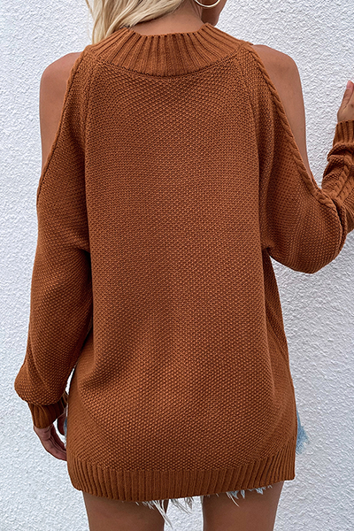 Heidi-Mode | Lässige Ausgehöhlte O-Hals Pullover - 6 Farben