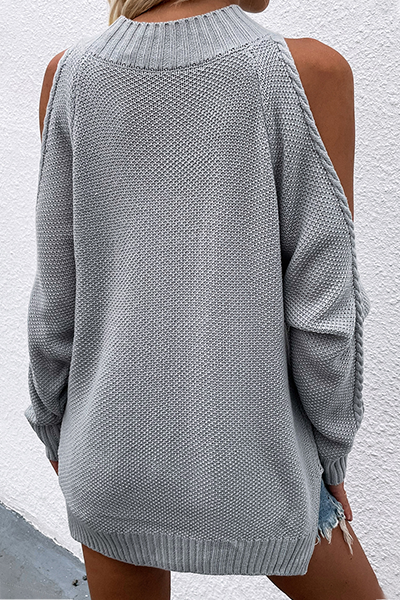 Heidi-Mode | Lässige Ausgehöhlte O-Hals Pullover - 6 Farben
