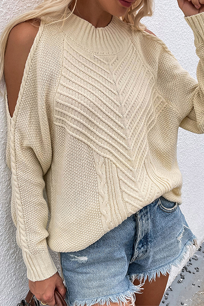 Heidi-Mode | Lässige Ausgehöhlte O-Hals Pullover - 6 Farben