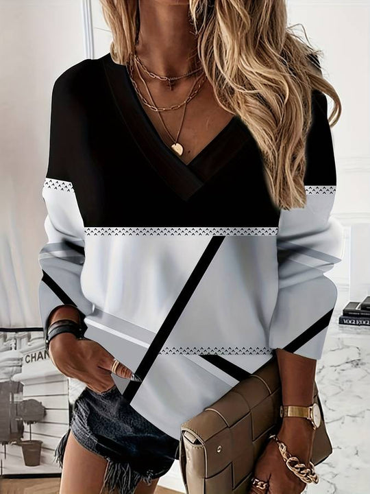 Heidi-Mode | Farbiges T-Shirt mit Geo Druck