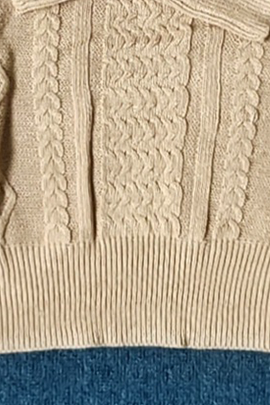 Heidi-Mode | Lässiger Solider Patchwork Schnallen Halb A Stehkragen Pullover