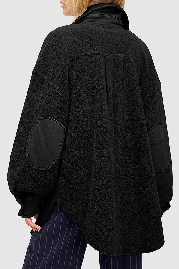 Heidi-Mode | Lässige Tierdruck Schnalle Basis Umklappkragen Outdoor-Bekleidung