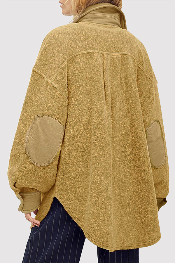 Heidi-Mode | Lässige Tierdruck Schnalle Basis Umklappkragen Outdoor-Bekleidung
