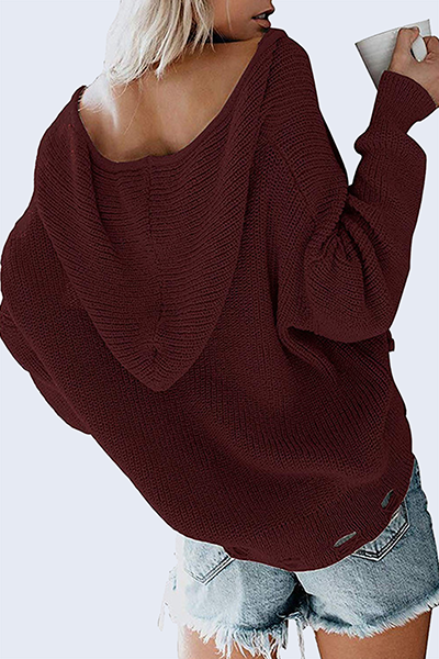 Heidi-Mode | Lässig Street Solid Risse Schnur Tasche Reißverschluss Kapuzenkragen Tops Pullover