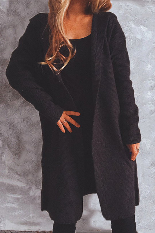 Heidi-Mode | Freizeit Solide Knöpfe Basisch Kapuze Kragen Oberbekleidung Pullover