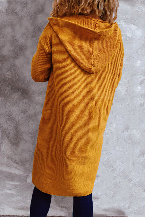 Heidi-Mode | Freizeit Solide Knöpfe Basisch Kapuze Kragen Oberbekleidung Pullover