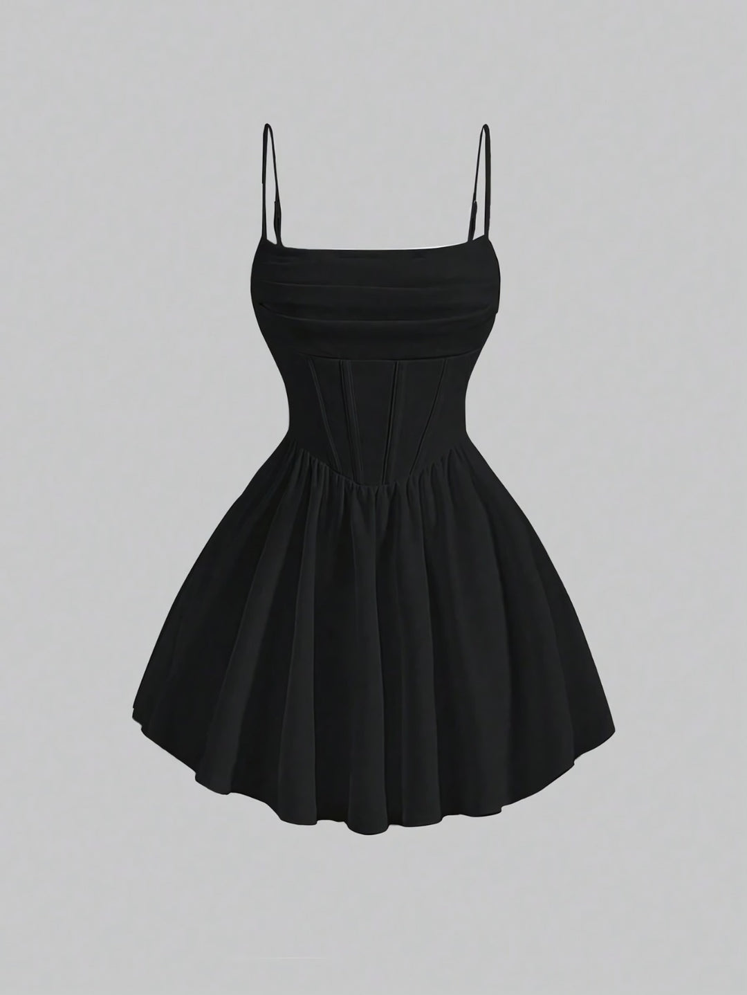 Heidi Mode | Plissiertes Strapskleid mit Reißverschluss auf der Rückseite