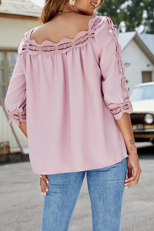 Heidi-Mode | Lässige Einfarbige Geteilt Joint Tops - 6 Farben