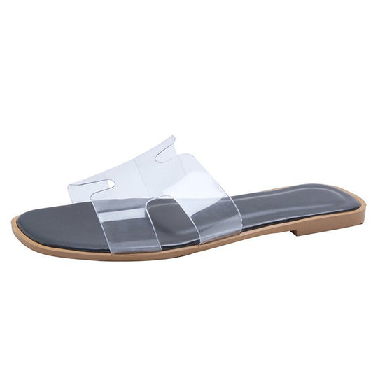 Damen Mules mit durchsichtiger Riemenführung und ergonomischer Sohle Heidi-Mode