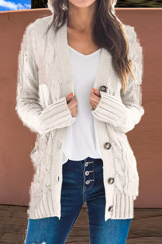 Bequeme und stilvolle Winter-Strickjacke