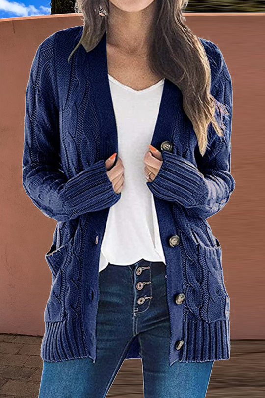 Bequeme und stilvolle Winter-Strickjacke