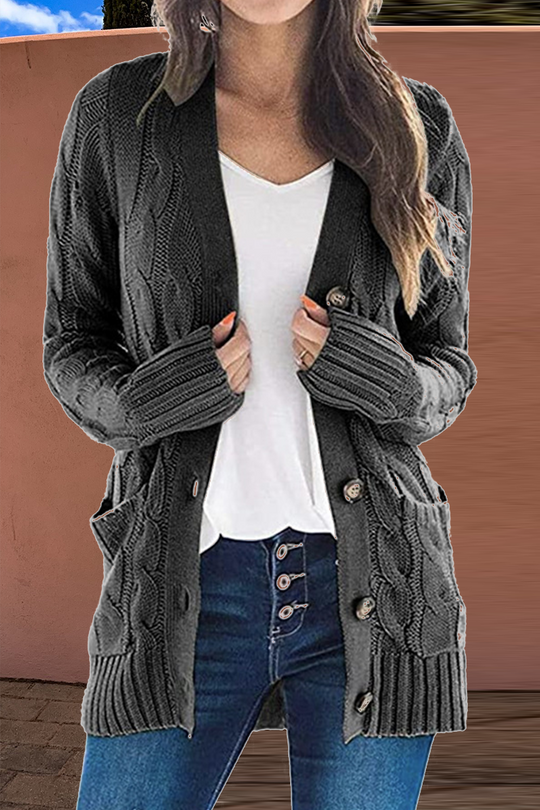 Bequeme und stilvolle Winter-Strickjacke