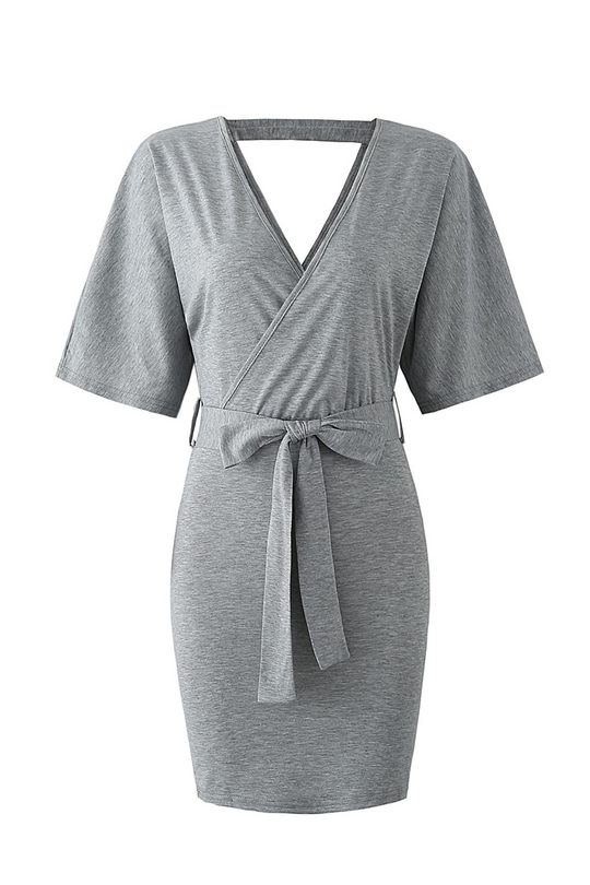 Heidi-Mode | Fashion Solid Hollowed Out V-Ausschnitt Bleistiftrock Kleider - 4 Farben