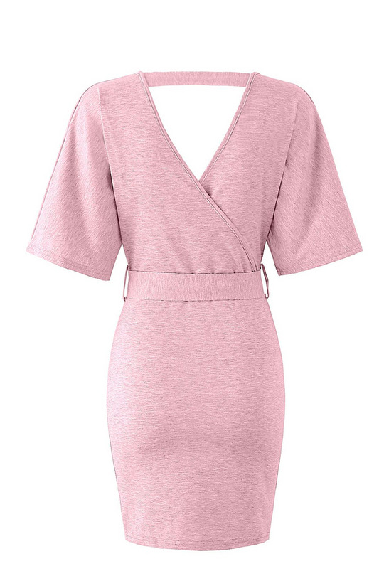 Heidi-Mode | Fashion Solid Hollowed Out V-Ausschnitt Bleistiftrock Kleider - 4 Farben