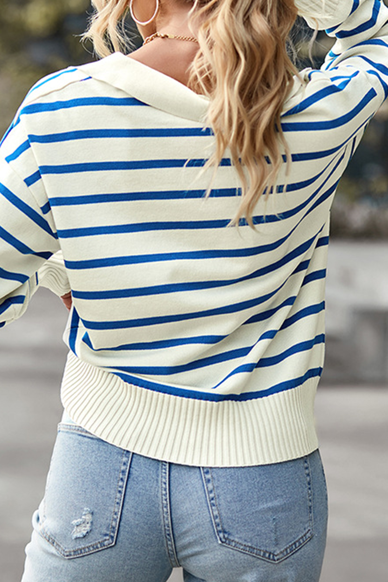 Heidi-Mode | Lässige Gestreifte Patchwork Hemden mit Umlegekragen - 4 Farben