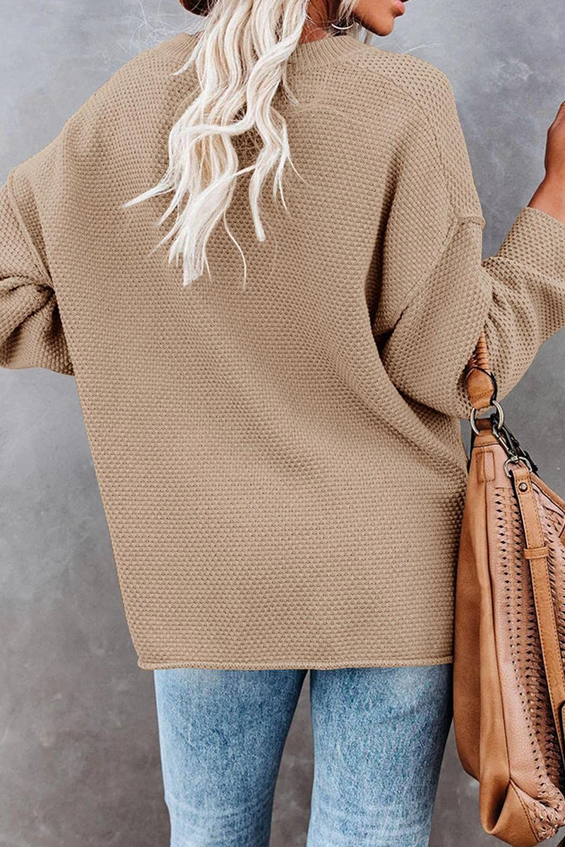 Heidi-Mode | Lässiger Gestreifter Schnallen V-Ausschnitt Pullover - 4 Farben