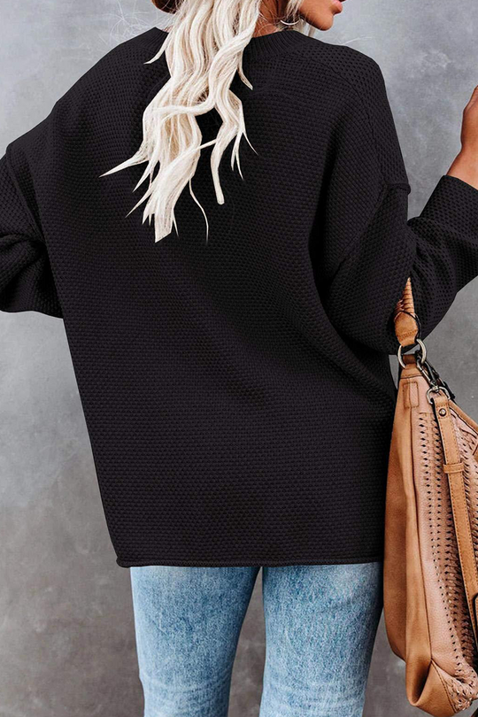 Heidi-Mode | Lässiger Gestreifter Schnallen V-Ausschnitt Pullover - 4 Farben