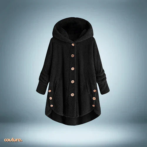 Heidi-Mode | Jacke mit Knöpfen und Kapuze