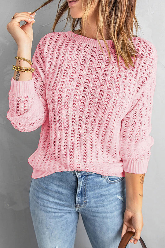 Heidi-Mode | Lässig, Einfarbig, O-Ausschnitt Pullover
